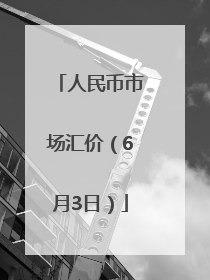 人民币市场汇价（6月3日）
