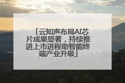 云知声布局AI芯片成果显著，持续推进上市进程助智能终端产业升级