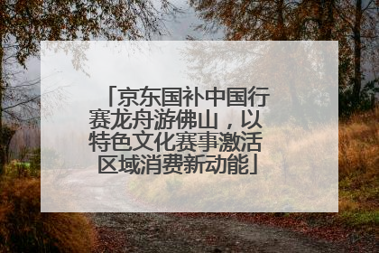 京东国补中国行赛龙舟游佛山，以特色文化赛事激活区域消费新动能
