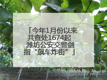 今年1月份以来共查处1674起 潍坊公安交警剑指“飙车炸街”