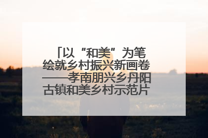 以“和美”为笔 绘就乡村振兴新画卷——孝南朋兴乡丹阳古镇和美乡村示范片区建设综述