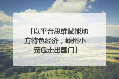 以平台思维赋能地方特色经济，嵊州小笼包走出国门