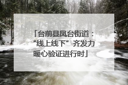 台前县凤台街道：“线上线下”齐发力 暖心验证进行时