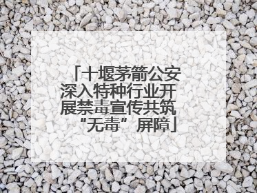 十堰茅箭公安深入特种行业开展禁毒宣传共筑“无毒”屏障