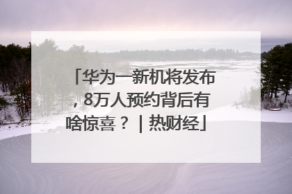 华为一新机将发布，8万人预约背后有啥惊喜？｜热财经