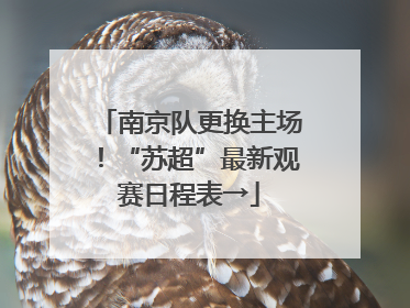 南京队更换主场！“苏超”最新观赛日程表→