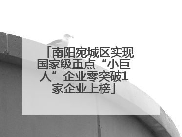 南阳宛城区实现国家级重点“小巨人”企业零突破1家企业上榜