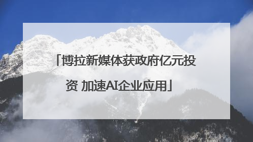 博拉新媒体获政府亿元投资 加速AI企业应用