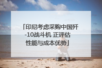 印尼考虑采购中国歼-10战斗机 正评估性能与成本优势