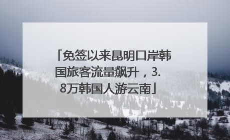 免签以来昆明口岸韩国旅客流量飙升，3.8万韩国人游云南