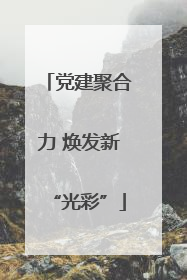 党建聚合力 焕发新“光彩”