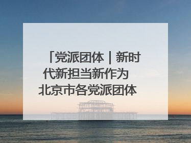 党派团体｜新时代新担当新作为 北京市各党派团体这么干！