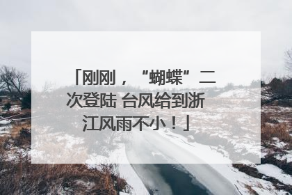 刚刚，“蝴蝶”二次登陆 台风给到浙江风雨不小！