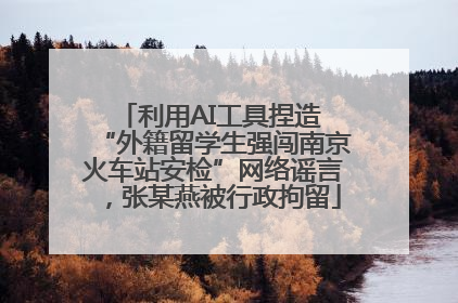 利用AI工具捏造 “外籍留学生强闯南京火车站安检”网络谣言，张某燕被行政拘留