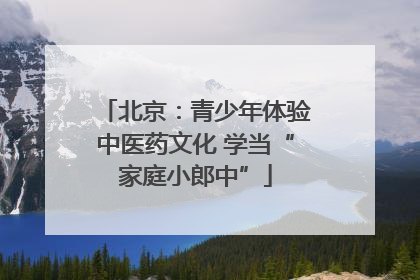 北京：青少年体验中医药文化 学当“家庭小郎中”