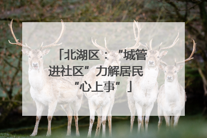 北湖区：“城管进社区”力解居民“心上事”