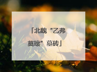 北魏“乙弗莫瓌”墓砖