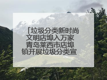 垃圾分类新时尚 文明店埠入万家 青岛莱西市店埠镇开展垃圾分类宣传活动