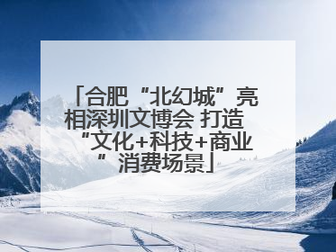 合肥“北幻城”亮相深圳文博会 打造“文化+科技+商业”消费场景