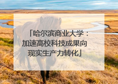 哈尔滨商业大学：加速高校科技成果向现实生产力转化