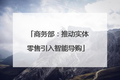 商务部：推动实体零售引入智能导购