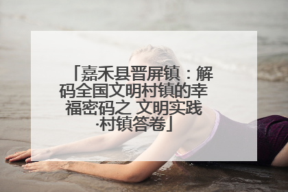 嘉禾县晋屏镇：解码全国文明村镇的幸福密码之 文明实践·村镇答卷