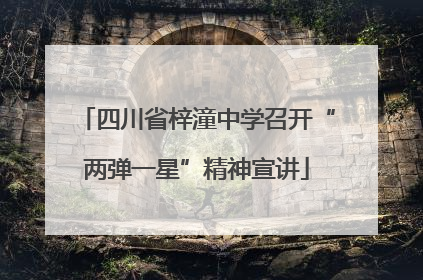 四川省梓潼中学召开“两弹一星”精神宣讲