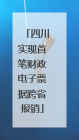 四川实现首笔财政电子票据跨省报销