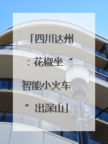 四川达州：花椒坐“智能小火车”出深山
