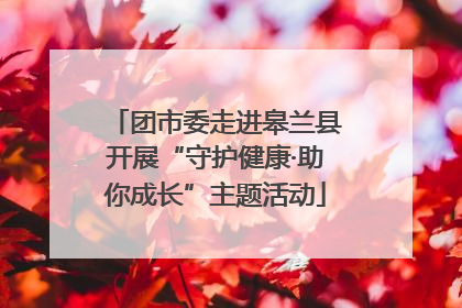 团市委走进皋兰县开展“守护健康·助你成长”主题活动