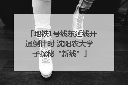 地铁1号线东延线开通倒计时 沈阳农大学子探秘“新线”