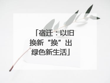 宿迁：以旧换新“换”出绿色新生活
