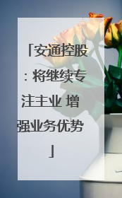 安通控股：将继续专注主业 增强业务优势