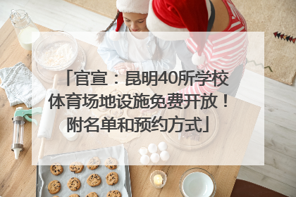 官宣：昆明40所学校体育场地设施免费开放！附名单和预约方式