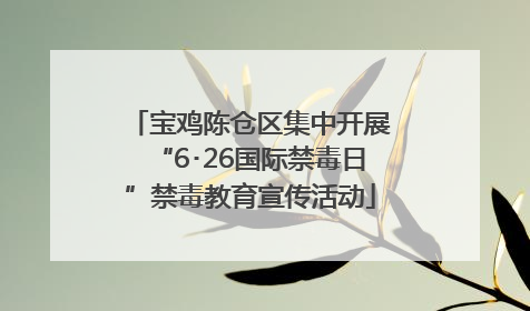 宝鸡陈仓区集中开展“6･26国际禁毒日”禁毒教育宣传活动