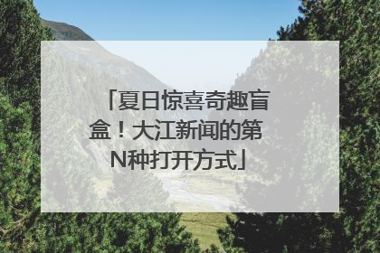 夏日惊喜奇趣盲盒！大江新闻的第N种打开方式