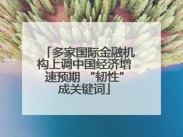 多家国际金融机构上调中国经济增速预期 “韧性”成关键词