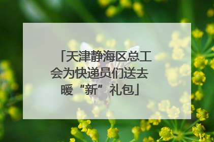 天津静海区总工会为快递员们送去暖“新”礼包