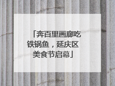 奔百里画廊吃铁锅鱼，延庆区美食节启幕