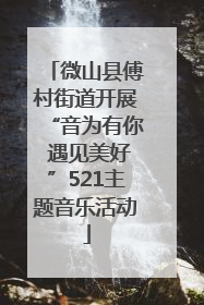 微山县傅村街道开展“音为有你 遇见美好”521主题音乐活动