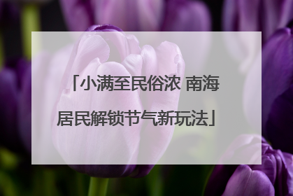 小满至民俗浓 南海居民解锁节气新玩法