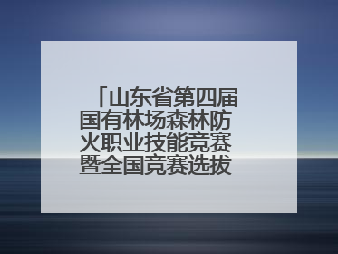 山东省第四届国有林场森林防火职业技能竞赛暨全国竞赛选拔赛鸣锣开赛