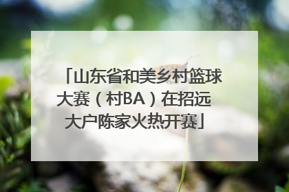 山东省和美乡村篮球大赛（村BA）在招远大户陈家火热开赛