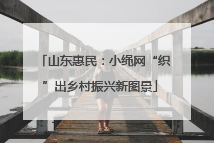 山东惠民：小绳网“织”出乡村振兴新图景