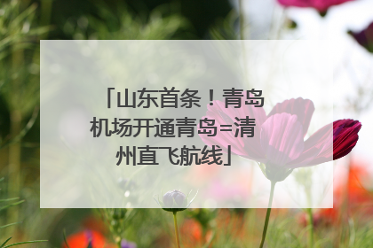 山东首条！青岛机场开通青岛=清州直飞航线