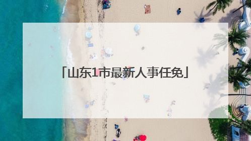山东1市最新人事任免