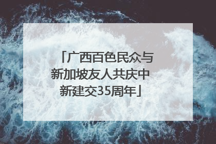 广西百色民众与新加坡友人共庆中新建交35周年