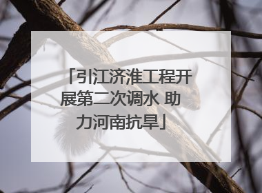 引江济淮工程开展第二次调水 助力河南抗旱