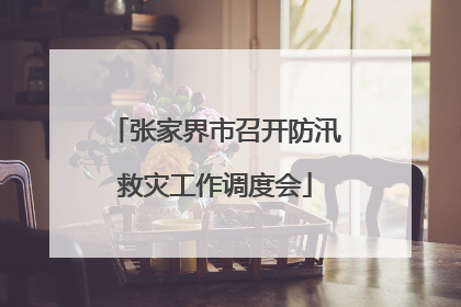 张家界市召开防汛救灾工作调度会