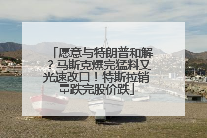 愿意与特朗普和解？马斯克爆完猛料又光速改口！特斯拉销量跌完股价跌
